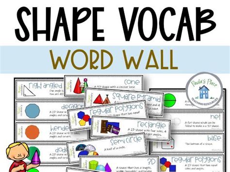 Printable Shape Word For Word Wall