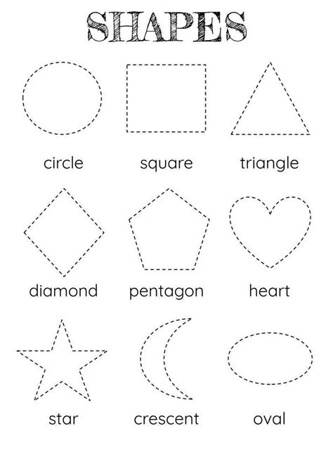 Printable Shape Worksheet Preschool