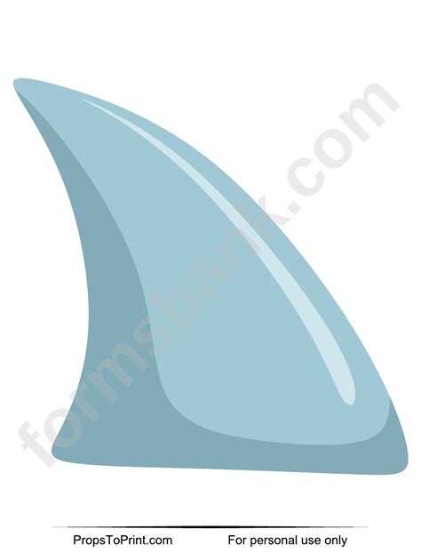 Printable Shark Fin Glasses Template