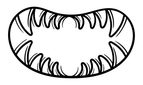 Printable Sharp Teeth Template For Shoebox Monster