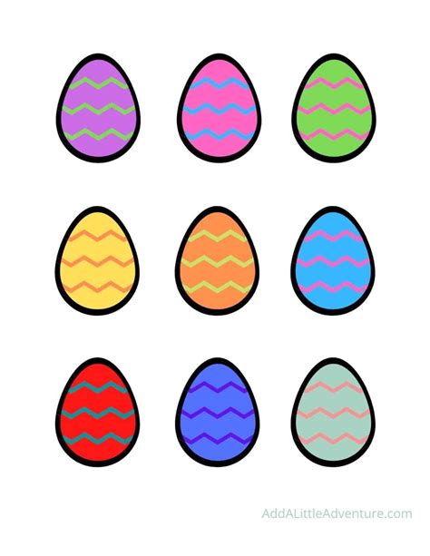Printable Sheet For Easter Eggs Different Sizes
