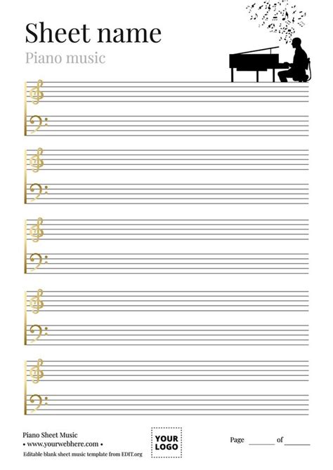 Printable Sheet Music Large