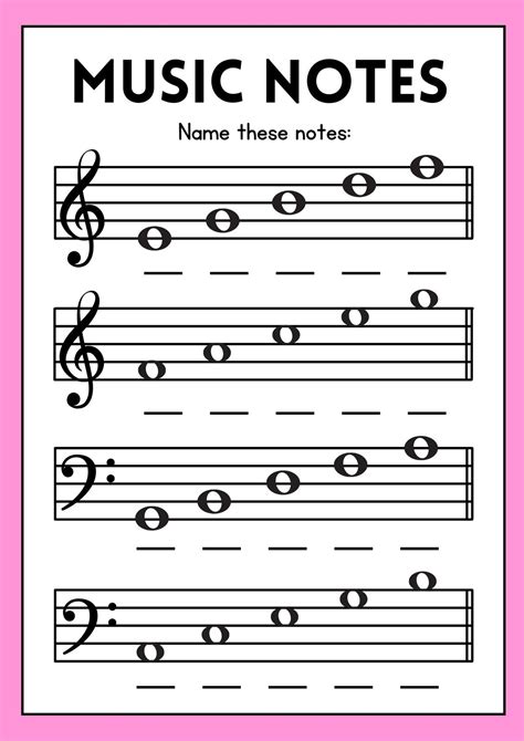 Printable Sheet Music Study Games