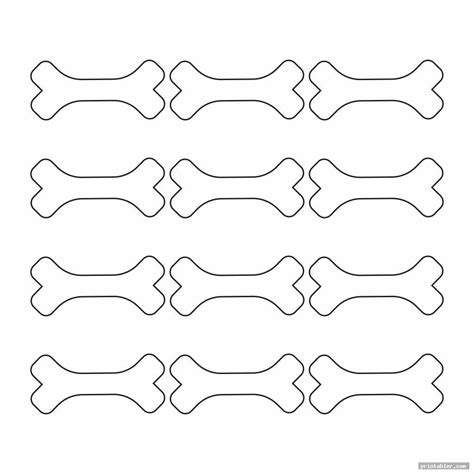 Printable Sheet Of Dog Bones
