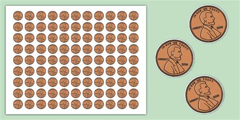 Printable Sheet Of Pennies