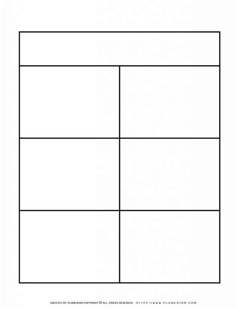 Printable Sheet With 6 Boxes