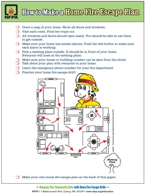 Printable Sheets For Fire Escape Plan