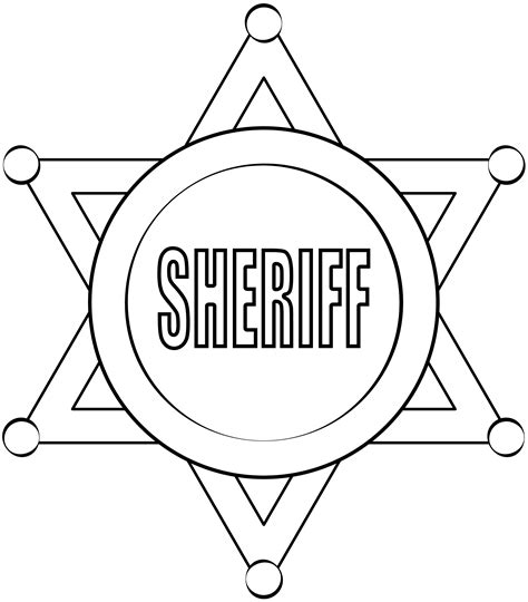 Printable Sheriff Badge Template