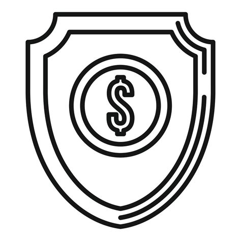Printable Shield With Dollar Sign