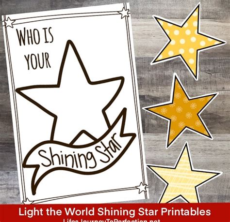 Printable Shining Star Stencils