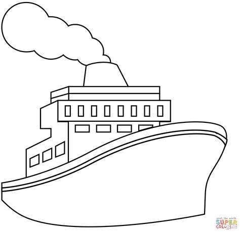 Printable Ship Black Windows