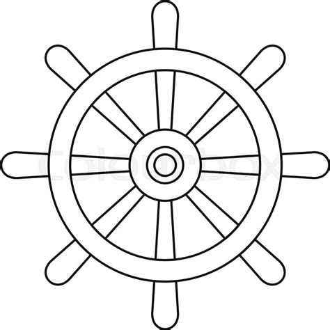 Printable Ship Wheel Template