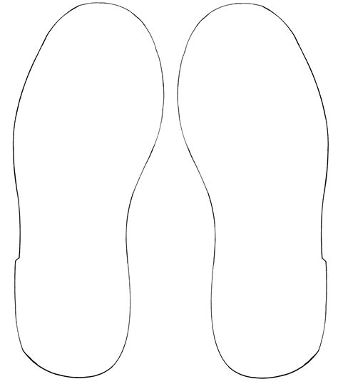 Printable Shoe Print Outlines