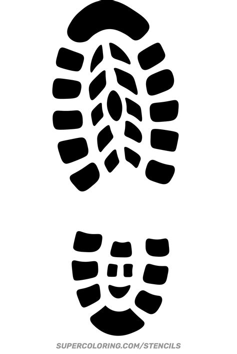 Printable Shoe Print Stencil