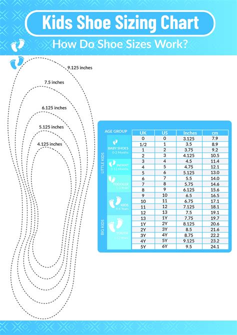 Printable Shoe Width Size Guide Kids