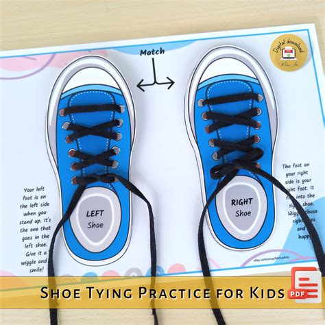 Printable Shoelace Tying Practice