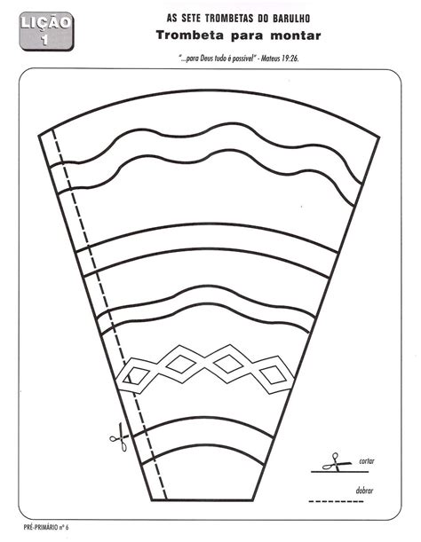 Printable Shofar Craft Template