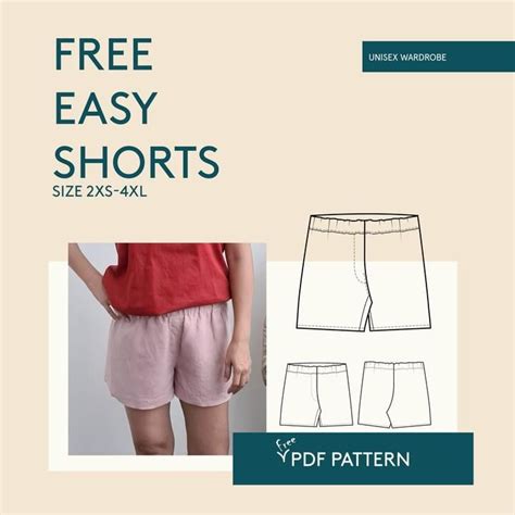 Printable Shorts With Pocket Pattern