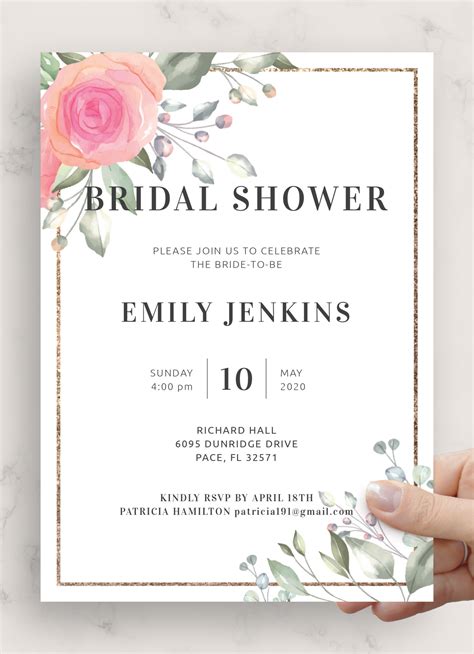 Printable Shower Invitation Template