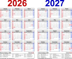 Printable Side By Side Calendar
