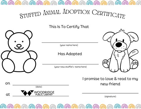 Printable Sign For Stuffed Animals