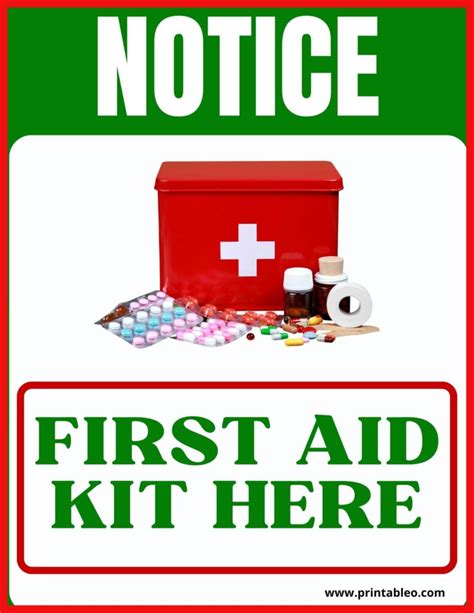 Printable Signage First Aid Kit