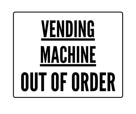 Printable Signs For Vending