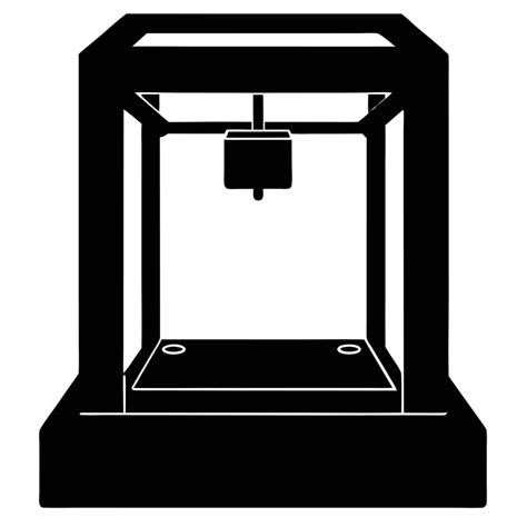 Printable Silhouette Of A 3D Printer