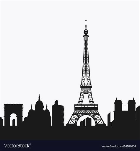 Printable Silhouettes Eiffel Tower