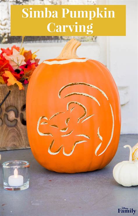 Printable Simba Pumpkin Stencil