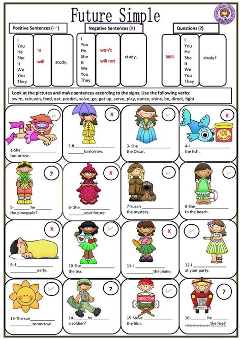 Printable Simple Future Quiz For Esl