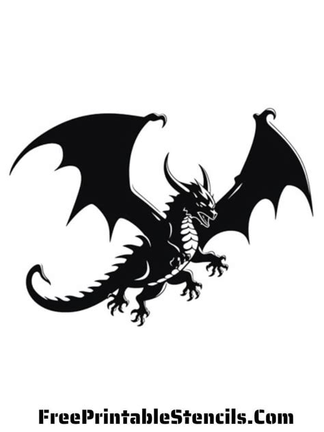 Printable Simple Printable Dragon Stencil