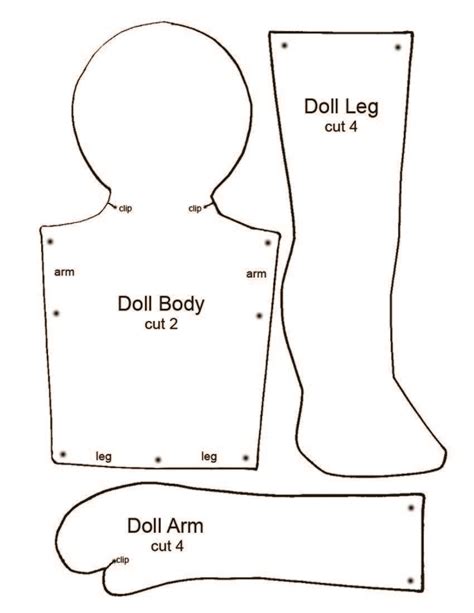 Printable Simple Rag Doll Patterns
