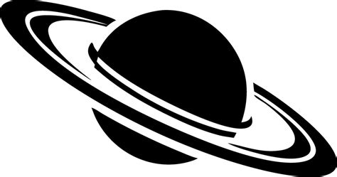 Printable Simple Saturn Silhouette