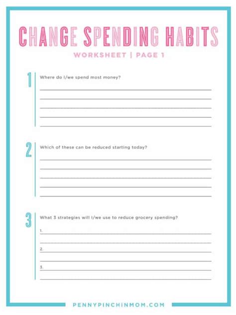 Printable Simple Test On Spending Habits