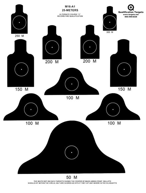 Printable Simulated Distance Targets M16