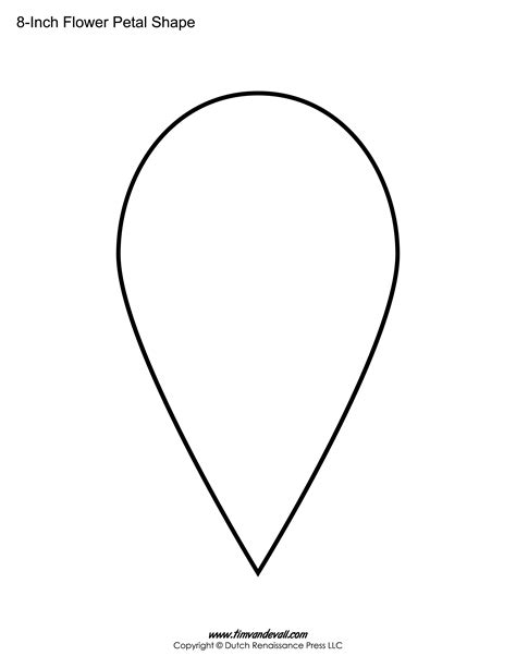 Printable Single Flower Petal