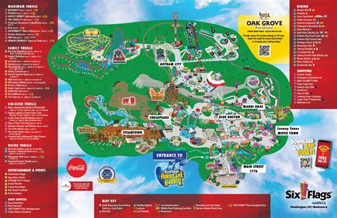 Printable Six Flags Map
