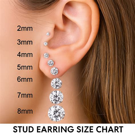Printable Size Chart For Stud Earings
