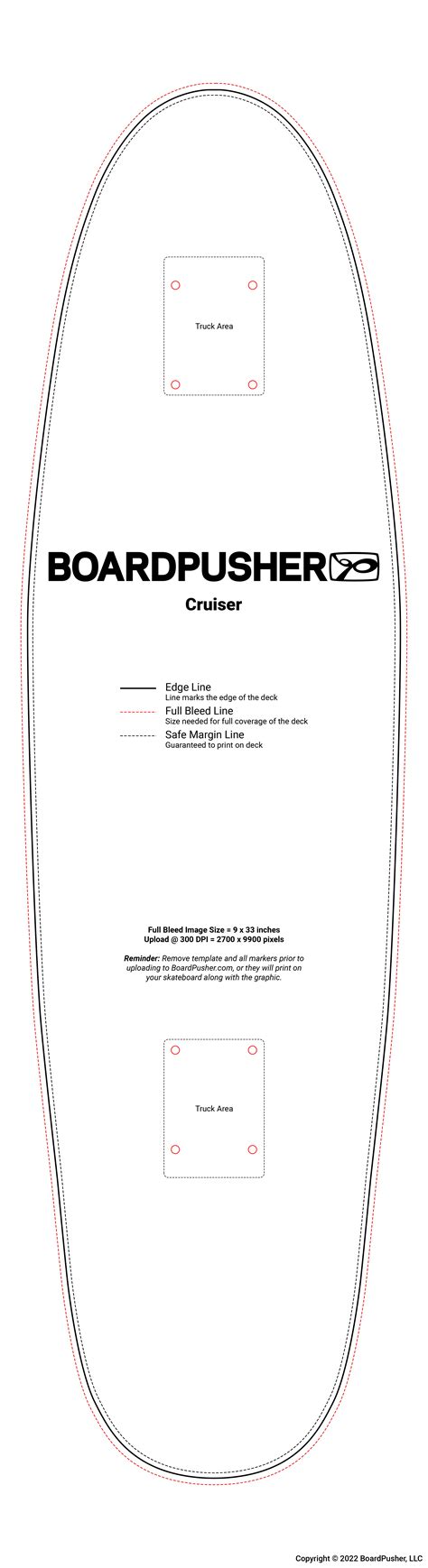 Printable Skateboard Template Cruiser