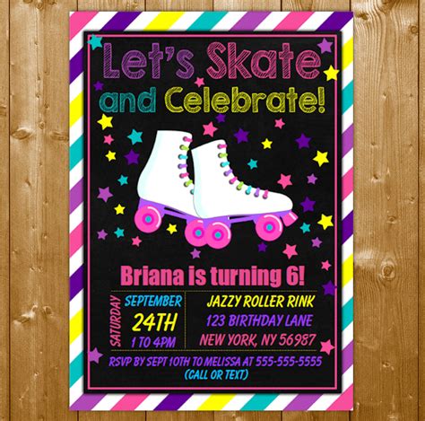 Printable Skating Party Invitation