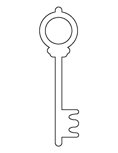 Printable Skeleton Key And Locket Template
