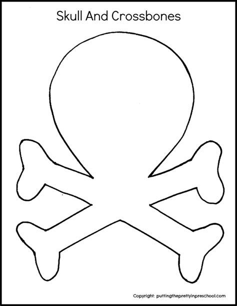 Printable Skull And Crossbones Template