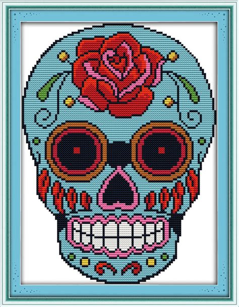 Printable Skull Cross Stitch