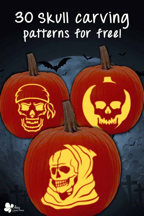 Printable Skull Pumpkin Carving Patterns
