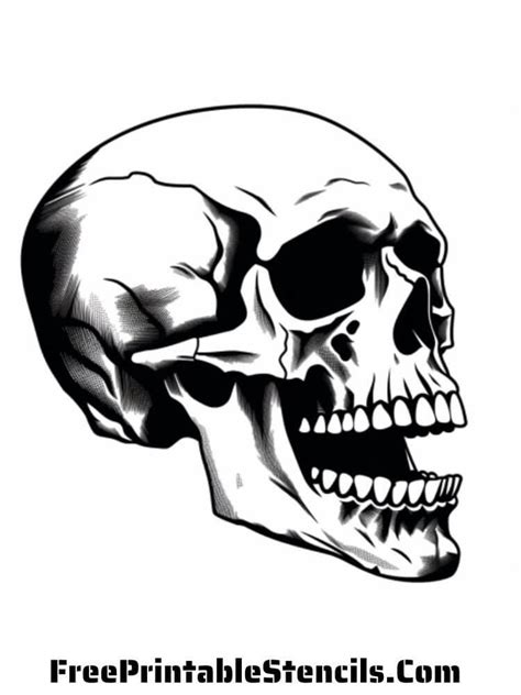 Printable Skull Stencil Template