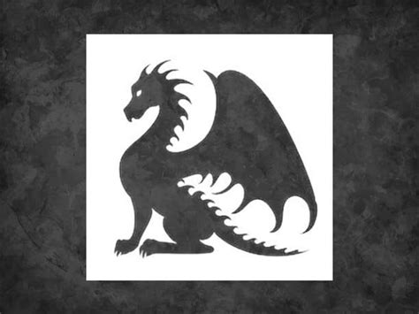 Printable Skyrim Dragon Stencil