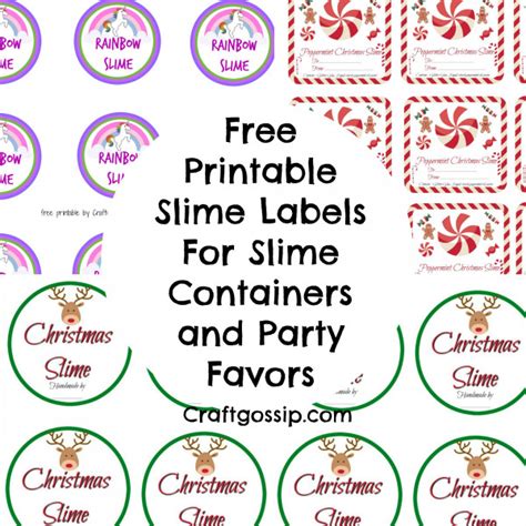Printable Slime Labels To Print