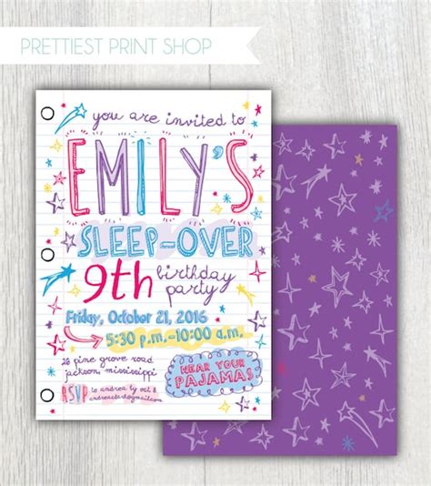 Printable Slumber Party Doogle Fun Notebook