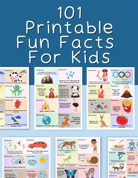 Printable Small Facts Cards